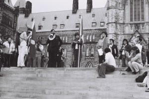 Philip Paull and Robert Manuel in Ottawa with the Constitution Express.