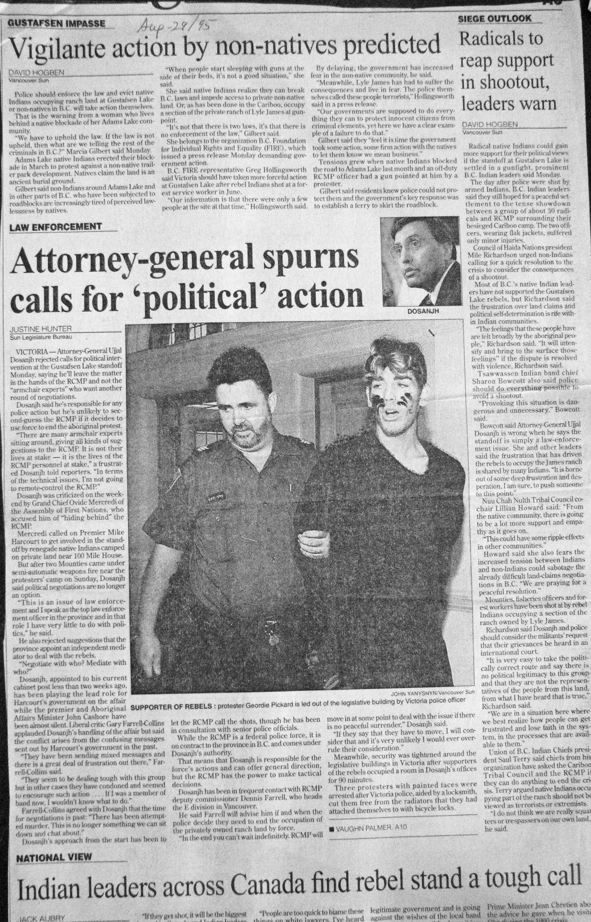 95 Aug 29 VanSun.DavidHogren Vigilante action by non-natives predicted 1