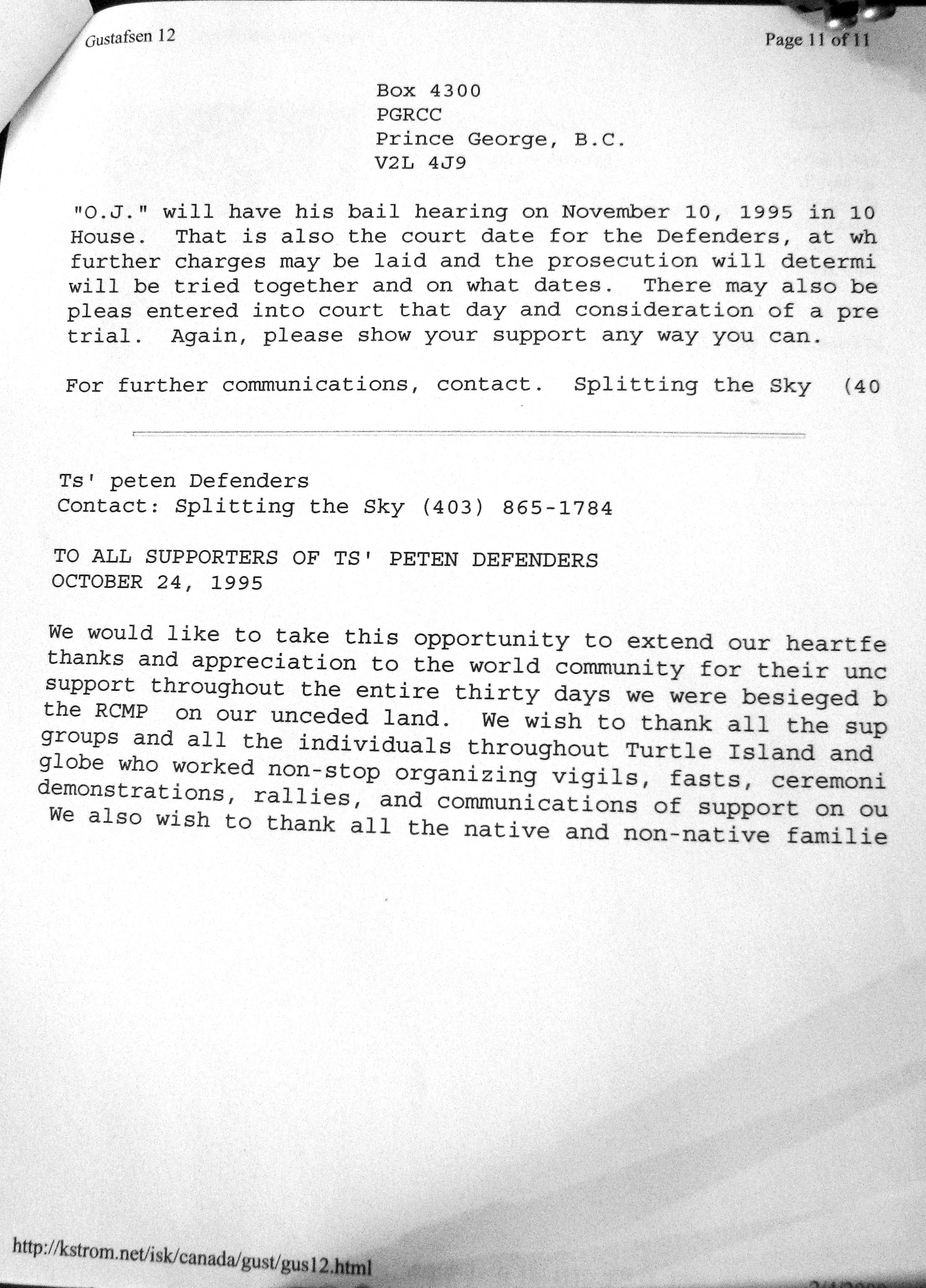 95 Oct 24 -PR-GL- RCMP use intimidation tactics 3