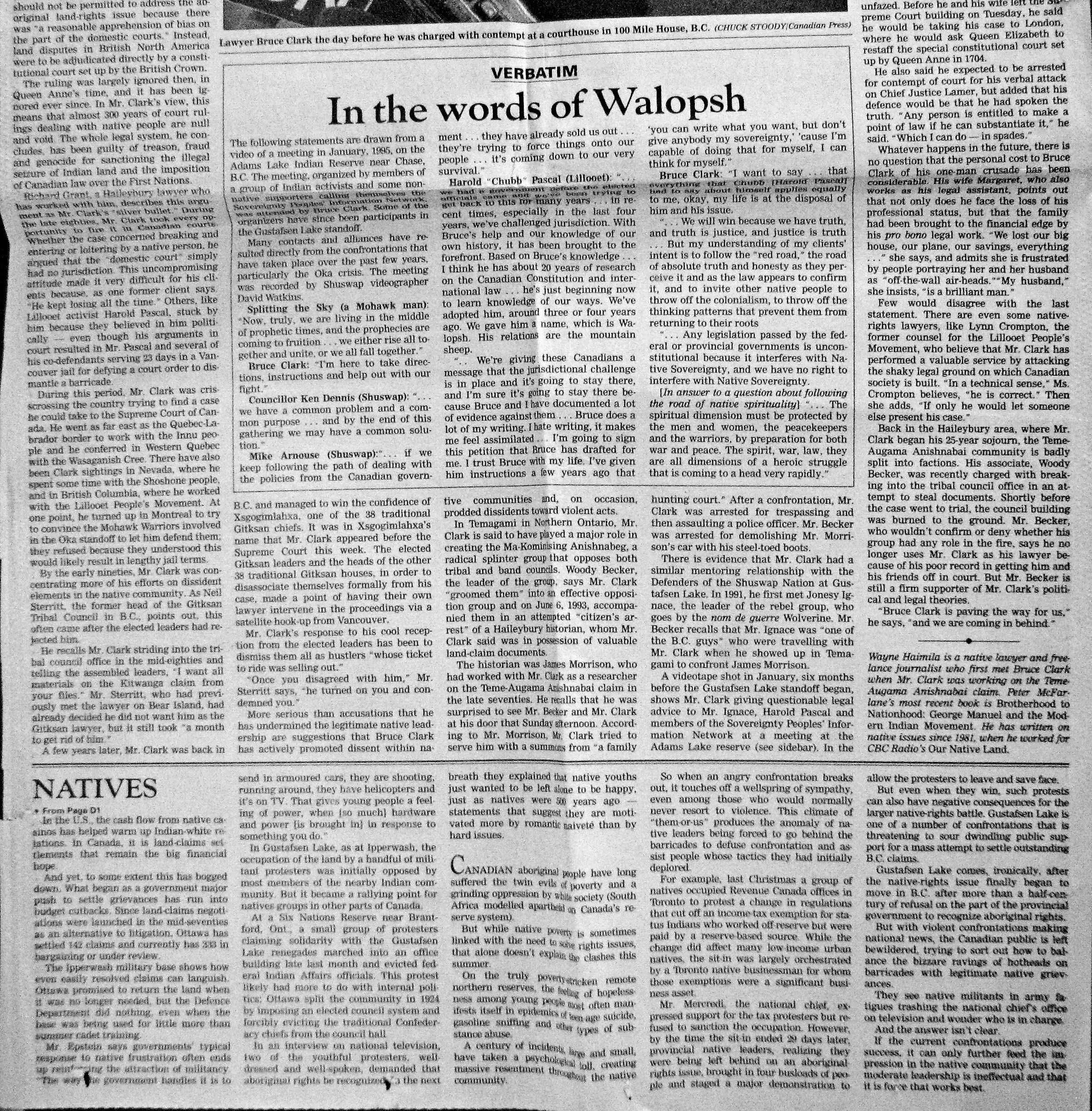 95 Sept 16 GaM Bruce Clark mantra- treason fraud and genocide 2