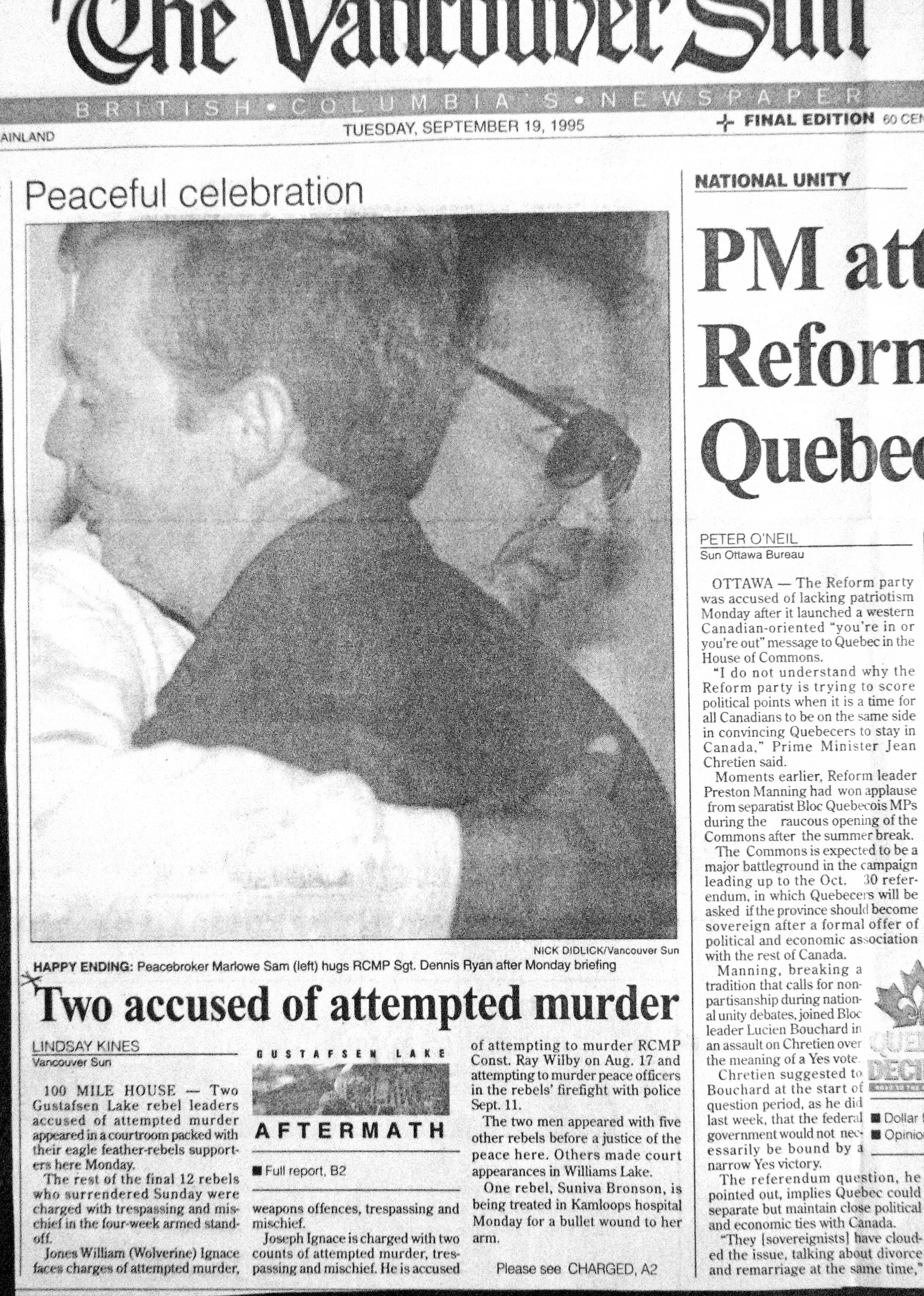 95 Sept 19 VanSun.LindsayKines Two accused of attempted murder