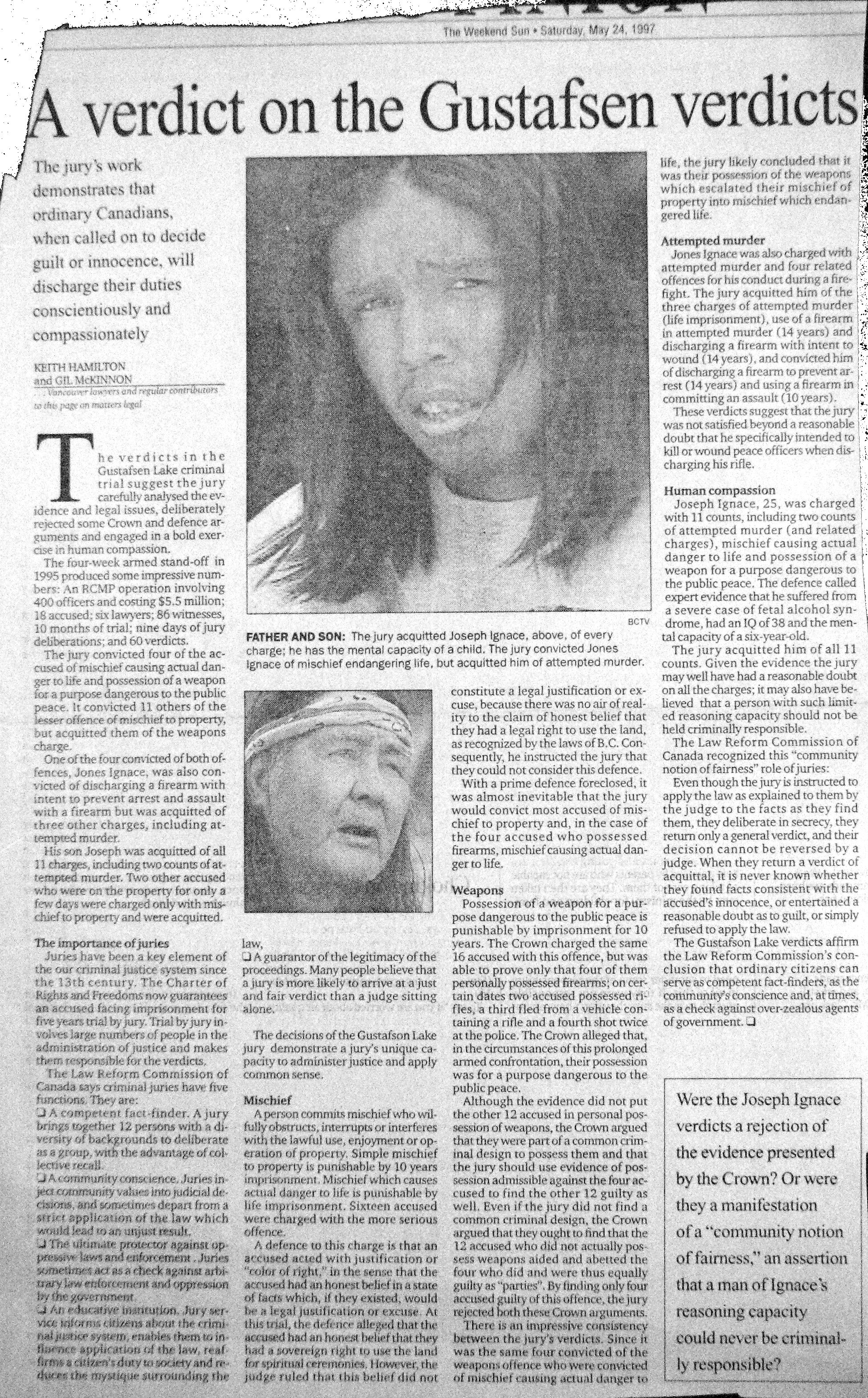 97 May 24 VanSun.KeithHamilton A verdict on the GL verdicts