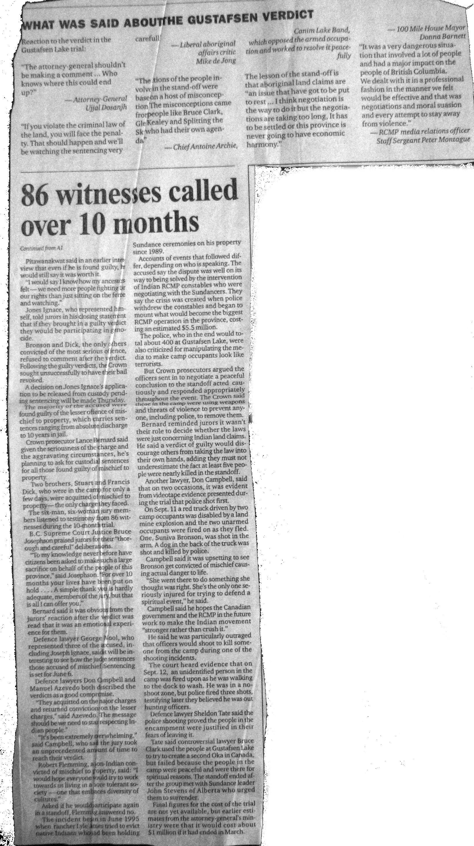 97 VanSun.KimPemberton Gustafsen Lake leaders guilty in epic standoff 10 month trial ends 2